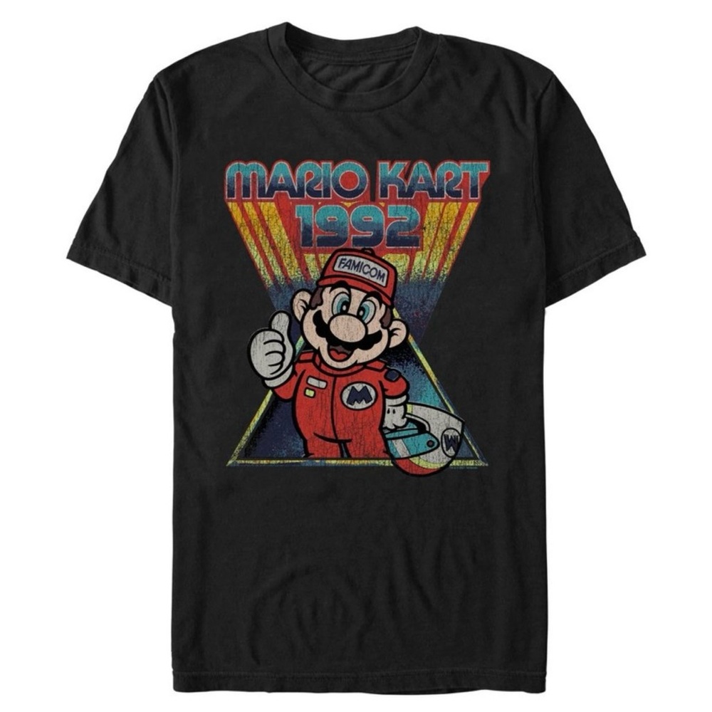 Mario Kart 1992 Black T-Shirt (Medium)